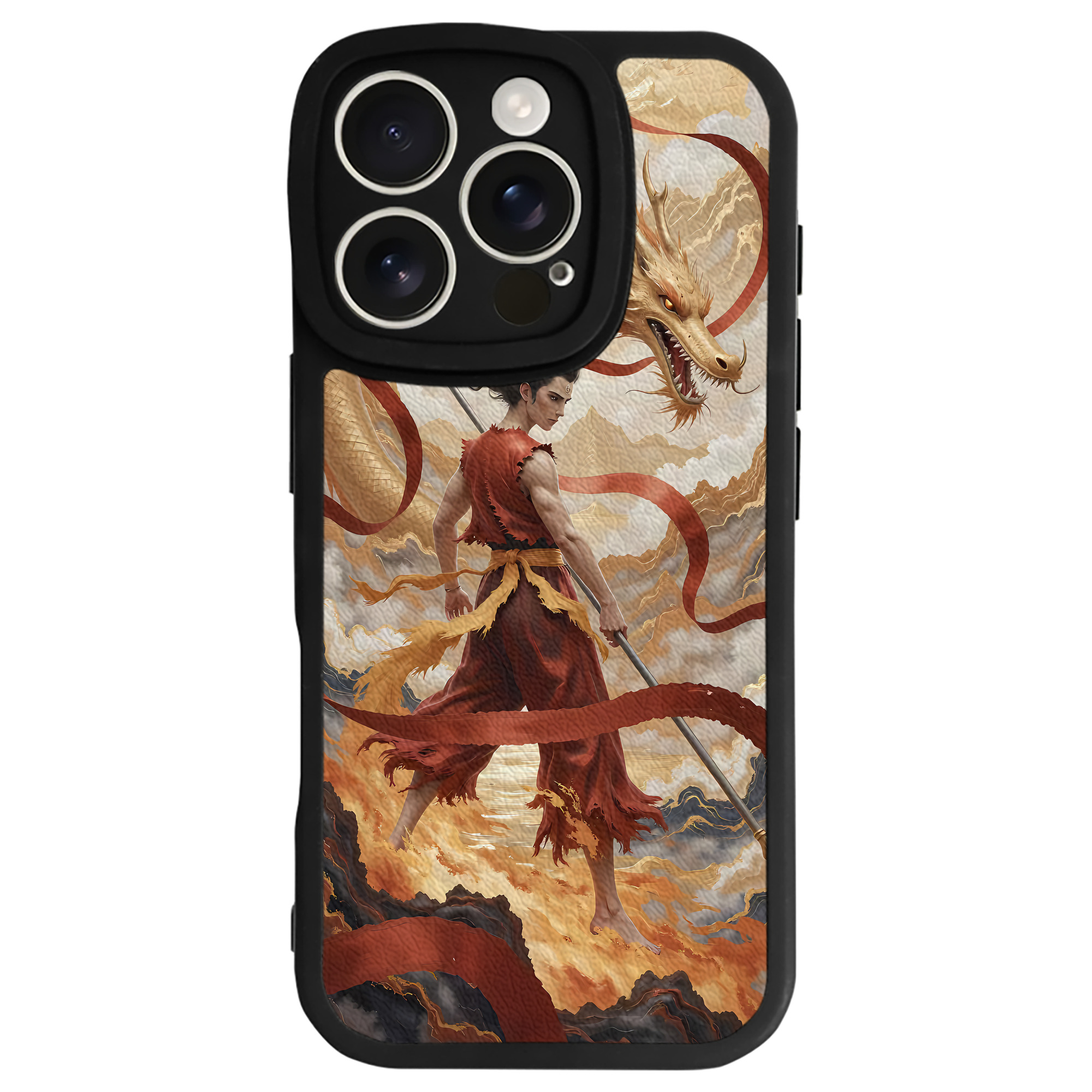（画像用） Ne Zha 2 ナタ 魔童の大暴れ 【iPhone 16シリーズ対応】シリコンスマホケース（レザー調） 材質：シリコン